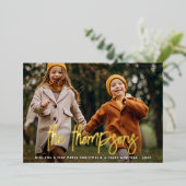 ホイルハンドレターファミリー名2フォトホリデー 箔シーズンカード (立ち正面)