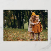 ホイルハンドレターファミリー名2フォトホリデー 箔シーズンカード (裏面)