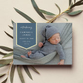 ホイルバナーオーバーレイ |写真の誕生のお知らせ 箔招待状