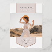 ホイルバナー |写真卒業のお知らせ 箔招待状 (正面)