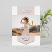 ホイルバナー |写真卒業のお知らせ 箔招待状 (立ち正面)