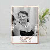 ホイルバラ金ゴールド90番目の誕生日エレガント写真 箔招待状 (立ち正面)