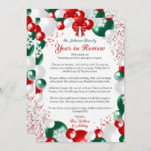 ホイルバルーンクリスマスレターテンプレート固定 招待状 (正面/裏面)