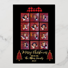 ホイルパーソナライズされたクリスマスカードギフトボックス 箔シーズンカード