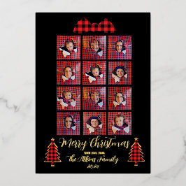 ホイルパーソナライズされたクリスマスカードギフトボックス 箔シーズンカード