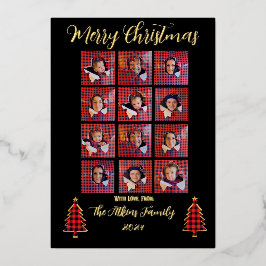 ホイルパーソナライズされたクリスマスカード 箔シーズンカード