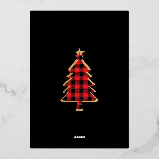 ホイルパーソナライズされたクリスマスカード 箔シーズンカード (裏面)