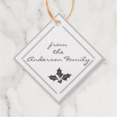 ホイルパーソナライズされたクリスマスディアーラベルセット フェイバータグ (裏面)