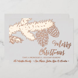 ホイルパーソナライズされたメリークリスマスカード（ピネコン付） 箔シーズンカード