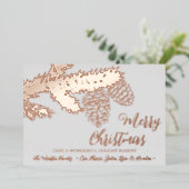 ホイルパーソナライズされたメリークリスマスカード(ピネコン付) 箔シーズンカード (立ち正面)