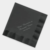 ホイルパーソナライズされた付き黒ナプキン 箔ナプキン (左)