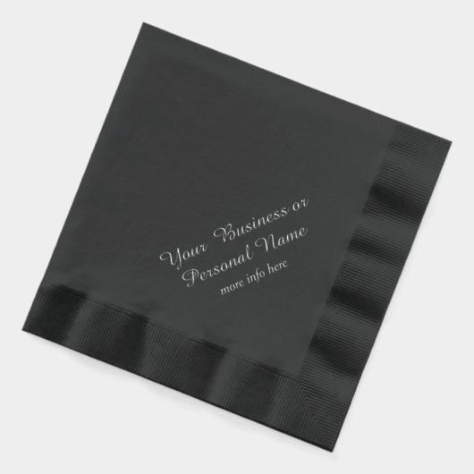 ホイルパーソナライズされた付き黒ナプキン 箔ナプキン (左)