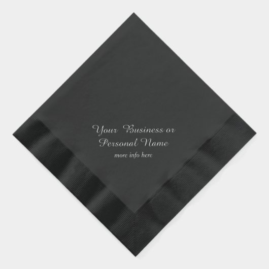 ホイルパーソナライズされた付き黒ナプキン 箔ナプキン (右)