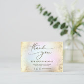 ホイルフェイクおよびパステルクラウドサンキューカード 名刺 (スタンド正面)