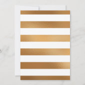 ホイルフェイクと花ベビーシャワー招待状 招待状 (裏面)