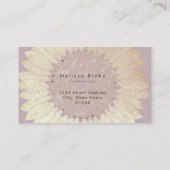 ホイルフェイクひまわりデザイン名刺 名刺 (裏面)