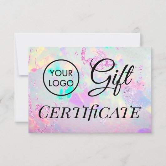 ホイルフェイクオパール商品券 (正面)