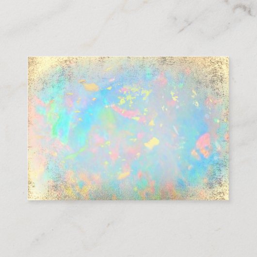 ホイルフェイクオパール背景サンキューカード 名刺 (裏面)