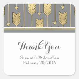 ホイルフェイクゴールデンアローズ結婚グレイありがとう スクエアシール