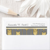 ホイルフェイクゴールデン矢印グレー ラベル (インサイチュ)