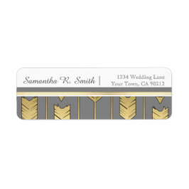 ホイルフェイクゴールデン矢印グレー ラベル