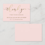 ホイルフェイクサンキューカード 名刺 (正面/裏面)