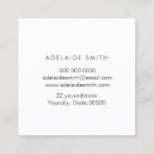 ホイルフェイクサーピンクの水色 スクエア名刺 (裏面)