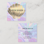 ホイルフェイクシーシェル平方名刺 スクエア名刺 (正面/裏面)