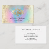 ホイルフェイクスのパステル色 名刺 (正面/裏面)