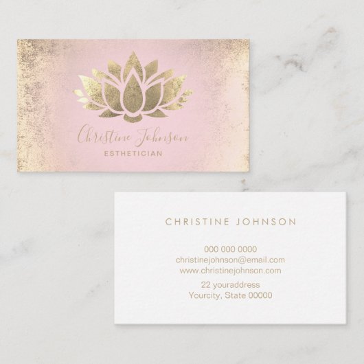 ホイルフェイクスエステティシャン名刺 名刺 (正面/裏面)