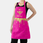 ホイルフェイクドリップクイーンビーのピンクエプロン エプロン (インサイチュ)