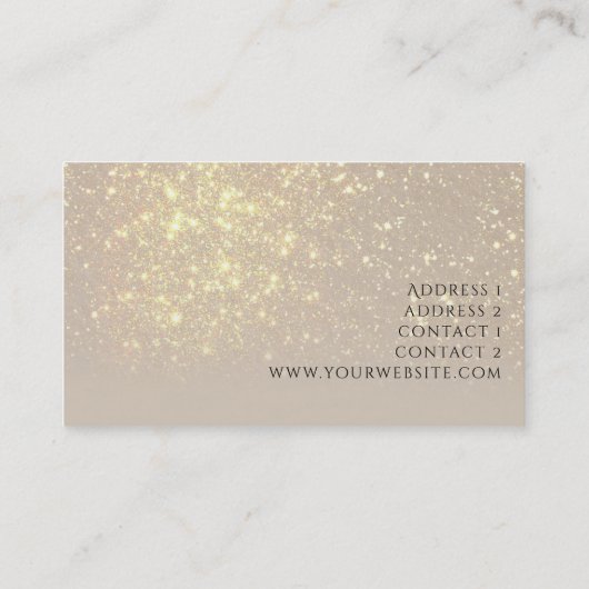 ホイルフェイクドリップグリッター背景 名刺 (裏面)