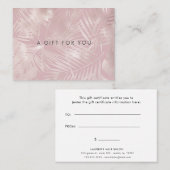 ホイルフェイクバラ金ゴールド熱帯性贈与証書 名刺 (正面/裏面)