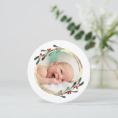 ホイルフェイクフレームのメリークリスマス シーズンカード (スタンド正面)