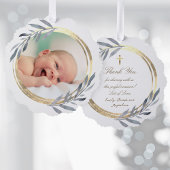 ホイルフェイクフレームバプテ感謝していィスト オーナメントカード