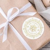 ホイルフェイクフレームパーソナライズされたクリスマスギフトタグ ラウンドシール