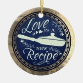 ホイルフェイクラブは新しいレシピ料理クリスマス セラミックオーナメント (正面)