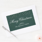 ホイルフェイク紙吹雪ドットギフトラベル 長方形シール (封筒)