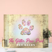 ホイルフェイク背景グリッターポープリントロゴ アクリルサイン (ウェディング)