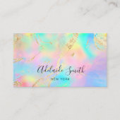 ホイルフェイク詳細ホログラフィフェイクック勾配 名刺 (正面)