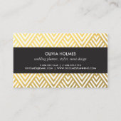 ホイルフェイク金ゴールドシボロンパターン名刺 名刺 (裏面)