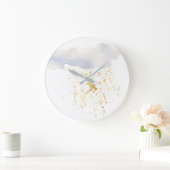 ホイルフェイク金ゴールドブルーアクリル壁時計 ラージ壁時計 (ホーム)