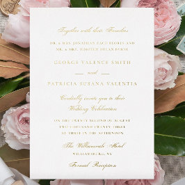 ホイルフォーマルプレス書道エレガントな結婚式 箔招待状