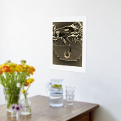 ホイルプリントアート及びデザインスタイル 箔ポスター (レイダウン (キッチン))