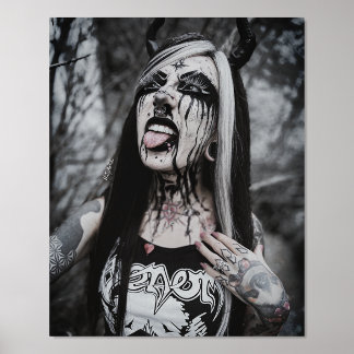 ホイルプリントブラックメタル 箔ポスター