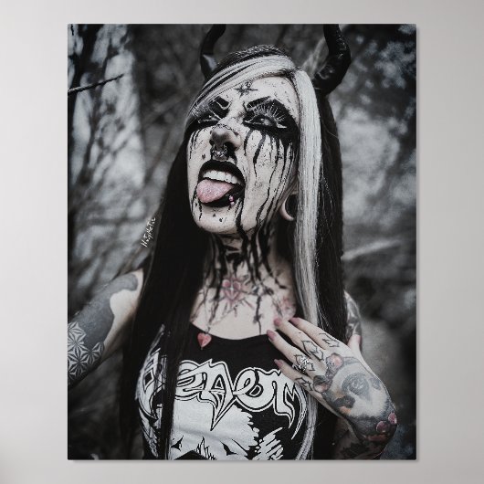 ホイルプリントブラックメタル 箔ポスター (正面)