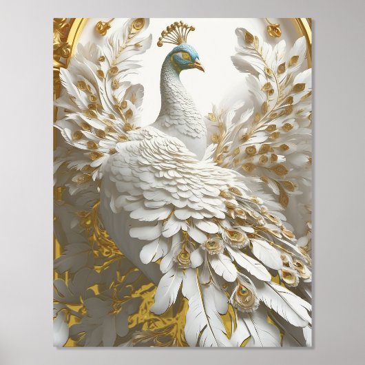 ホイルプリント、サイズ： 11インチx 14インチ、ホイル色：金ゴールド、マット 箔ポスター (正面)