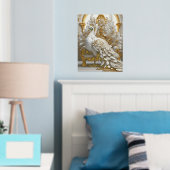 ホイルプリント、サイズ： 11インチx 14インチ、ホイル色：金ゴールド、マット 箔ポスター (インサイチュ (寝室))