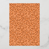 ホイルプレス |かわいいハロウィーンの赤ちゃんシャワー 箔招待状 (裏面)