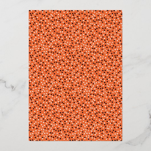 ホイルプレス |キッズ不気味ハロウィーン誕生日 箔招待状 (裏面)